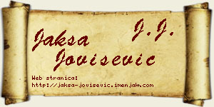 Jakša Jovišević vizit kartica